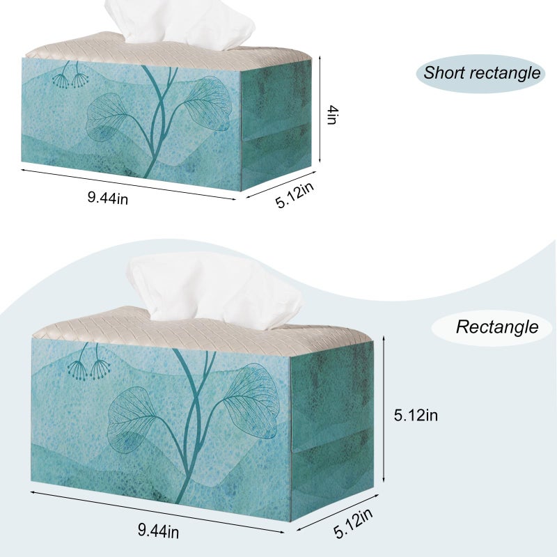zoocatia Tissue Box Cover Rectangle PU Leather Tissue Holder Facial Tissue Case Paper Organizer Dispenser for Bathroom  Vanity  Countertop  Tabletop  Car  Office  Griege - Image 4